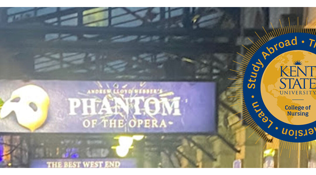 The Phantom of the Opera overhead street sign in London